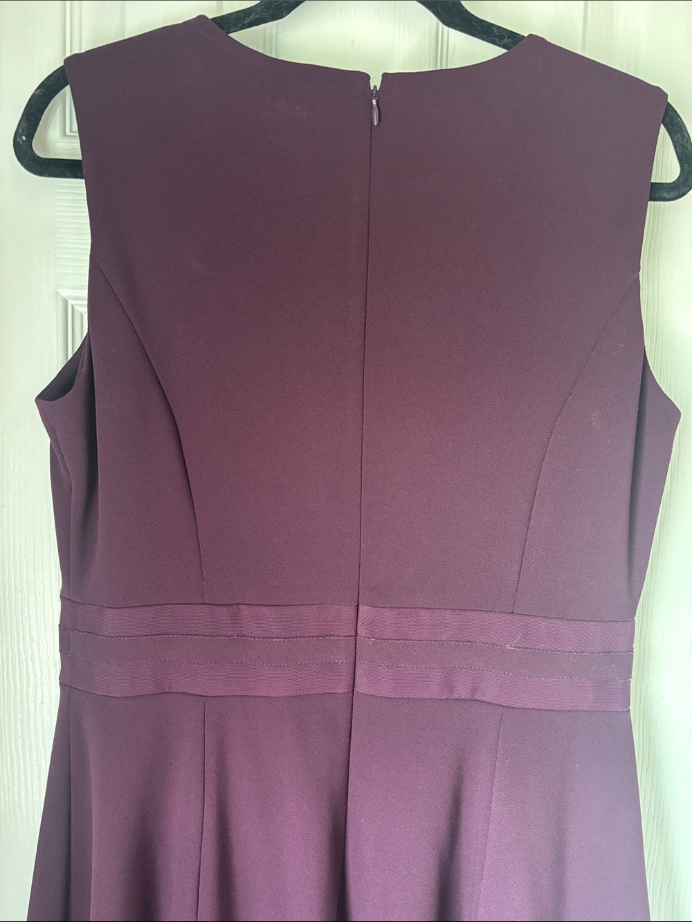 Calvin Klein Sleeveless Plum Fit-and-Flare Dress - Picture 2 of 4